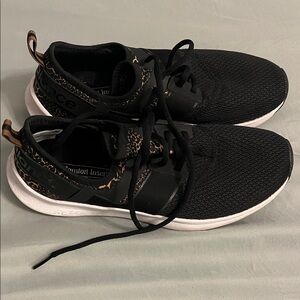 New Balance Black and Leopard Pattern Sneakers